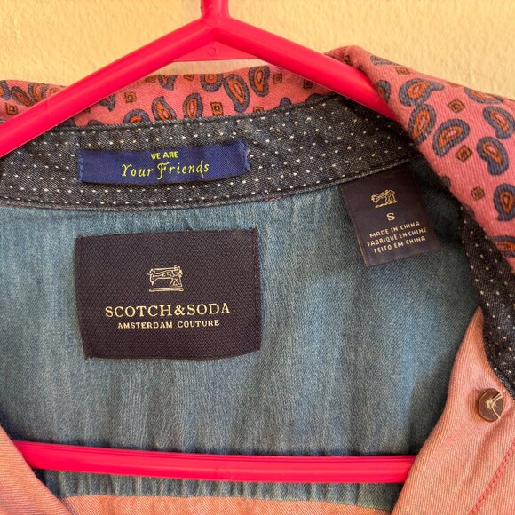 Scotch & Soda Cotton Paisley Button-Up Shirt - S/M - Picture 2 of 12